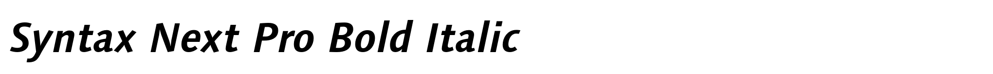 Syntax Next Pro Bold Italic image
